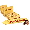 Toblerone Swiss Milk Chocolate with Honey & Almond Nougat Pack of 12 Pouch, 12 X 50 Gram