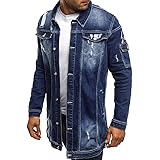 Homebaby Giacca Classica di Jeans da Uomo Denim Sportivo Felpe Addensare Caldo Impermeabile Giubbini Manica Lunga Camicia Ele