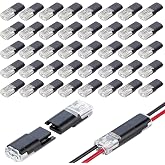 40 Pcs 2 Pin Waterproof Wire Connectors, Quick Connector, 2 Pin Quick Electrical Connectors, Quick Connection Through Crimpin