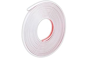 GKKBUFF White Self Adhesive 3d Wall Edging Strip Peel and Stick Trim Seam Wall Sticker Decor Tape Decorative for Ceiling/Corner/Mirror/Furniture/Door/Wardrobe/Home and Auto Decor (0.8CM*10M/0.31IN*32.8FT)