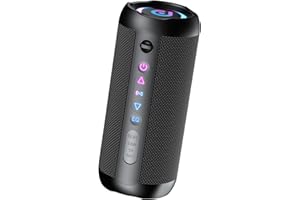 taopodo Portable Bluetooth Speaker with 30W Stereo Sound, 3 EQ Mode & 3 RGB lights, IPX7 Waterproof, 30H Playtime, TWS Wireless Pairing, Outdoor Speaker for Home, Outdoors and Hiking