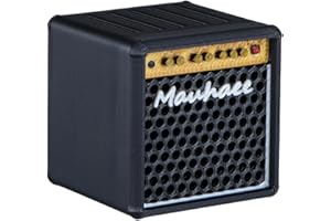 Leseogye Guitar Pick Case, 5 Slots 3D Printed Amp Speaker Shape Guitar Pick Holder, Plectrum Storage Container Gift for Guitarists, Musicians, and Music Lovers (5x5x5cm)