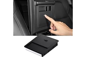 BASENOR Ukryte pudełko do przechowywania modelu 3 Model Y konsola środkowa, organizer podłokietnik, ukryta taca do przechowywania, akcesoria Tesla 2019-2024 (nie pasuje do modelu 3 Highland)