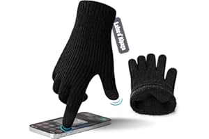 ineepor Gants Hiver Homme Femme,Gants Tactile Tricot Alpaga Thermiques,sous Gants Chaud en Laine Antidérapants pour Texting Smartphone Conduite,Mitaines de Ski Vélo Moto Course à Pied Anti Froid