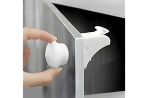 START AND DRIVE LTD Magnetic Child Safety Cupboard Locks for Children Baby Proofing Kitchen Cabinets & Drawers Easy Install White, Child Safety Lock (4 Locks+1 Keys)