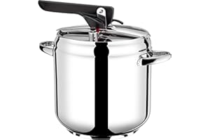 Pintinox pentola a pressione First in acciaio inox nichel free, adatta all'induzione, con 4 sistemi di sicurezza 9 Lt