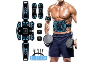 HONGXIAN Masajeador Eléctrico Cinturón con USB, 6 Modos 15 Niveles Diferentes para, EMS Electroestimulador Muscular, Electroestimulacion Estimulación ABS Trainer para Abdomen/Brazo/Piernas/Cintur