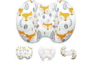 KAKIBLIN Baby Head Neck Support Pillow, 2 in 1 Banana Neck Pillow for Baby, Babies Travel Pillows for Stroller Head Support for Newborn