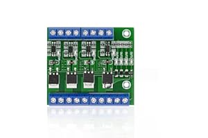 FLYLIN Scheda MOSFET, amplificatore PLC PWM a 4 canali modulo MOSFET 8 canali PWM modulo MOS-FET a 4 canali, modulo driver amplificatore PLC scheda modulo driver PCB 3-20V a 3.7-27VDC, 10A