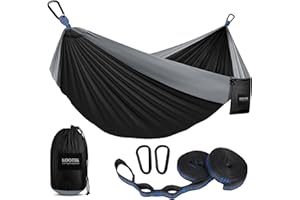 Kootek Camping Hammock Double Portable Hammocks Camping Accessories for Outdoor, Indoor, Backpacking, Travel, Beach, Backyard, Patio, Hiking