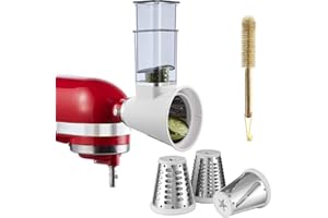 GDRTWWH Attacco per Affettatrice/Grattugia per KitchenAid Stand Mixer, Tritatutto Formaggio Grattugia Taglierina Insalata Accessori