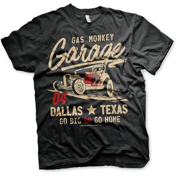 Gas Monkey Garage Wrench Label Men's T-Shirt - Officially Licensed, 100% Cotton (Heather Variants 65/35)