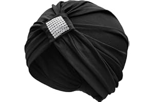 LIMHOO Pre-Tied Chemo Turban for Women Ultra Soft Mudale Cotton Beanie Headwrap Sleep Cap