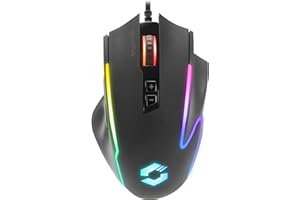 Speedlink DECUS NX Gaming Mouse - mysz do gier RGB z kablem, wielokolorowe podświetlenie RGB, przycisk ciągłego ognia, do 12800 dpi, 1000Hz, programowalna, przewodowa USB, kabel w osłonie, czarna