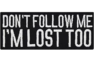 Dont Follow Me Im Lost Too Biker Rocker Leather Vest with Saying Sew-On Patch