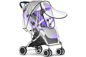 TAXIFANW Habillage Pluie Universel pour Poussette，Protection pluie pour poussette Housse de pluie poussette avec Fenêtre，Protection contre pluie et vent