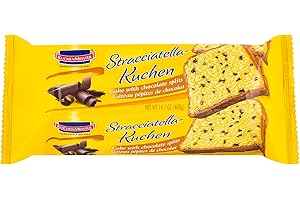 KUCHEN MEISTER KuchenMeister Stracciatella Kuchen 400 g | Saftiger Stracciatella Kuchen | feine Schokosplittern | leicht und locker im Geschmack | (1 x 400 g)