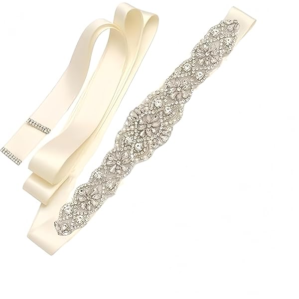 Cintura da sposa con strass color oro rosa, chiusura elastica, fascia nuziale - Italia
