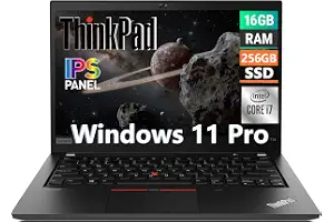 Lenovo ThinkPad T14 Gen 1 Portátil empresarial, pantalla FHD de 14 pulgadas (1920 x 1080), Intel Core i7-10610U, 16 GB de RAM, SSD de 256 GB,Teclado QWERTY de EE. UU., Windows 11 Pro (reacondicionado)
