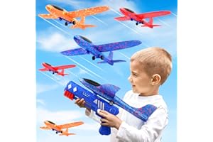 YIMORE Flugzeug Spielzeug Kinder Outdoor Garten Interaktives Spiele Styroporflieger Geschenk Spielzeug ab 4 5 6 7 Jahre Jungen