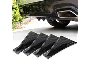 KEEPDSGN 4PCS Becquet Universel Voiture Diffuseur Pare Choc Arrière Noir Aileron Universel Voiture Auto Pare-Chocs Lèvre Diffuseur Aileron de Requin Becquet Anti-Collision Diffuseur Voiture