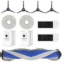 AiLomey Zubehörset Für Ecovacs Deebot T30 Omni / T30 Pro - 1 Hauptbürste, 2 Filter, 4 Staubbeutel, 4 Tücher, 2 Seitenbürsten