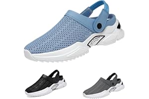 HOKUTO Men’s Orthopedic Hollow-out Summer Sandals, Orthopedic Shoes For Men, Non-Slip Lightweight Breathable Mesh Shoes
