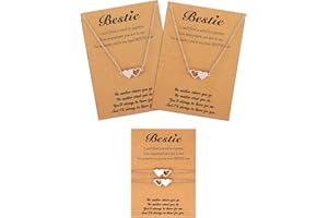 Umimiss 4Pcs Best Friend Necklace For 2 girls - Friendship Necklace, Good Friend Gifts for Girls, Bff Necklace for 2 Girls, Friendship Necklace Set for Best Friends, Matching Necklaces, Bff Bracelets