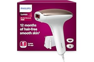 Philips Lumea IPL 7000 Series Haarentfernungsgerät – Alternative zur Laserhaarentfernung – 2 Aufsätze für Körper & Gesicht, inkl. Korrekturtrimmer (BRI921/00)