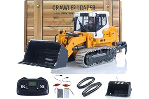 TOUCAN RC HOBBY 1:50 RC LR636 Chargeur de chaîne électrique 2,4 GHz Pelle en métal Modèle RTR, lumière sonore