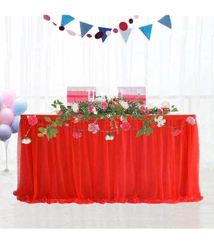 Htper Jupe de Table Tulle Multicolore Tutu Jupe de Table for for