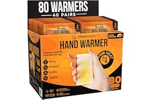 ALLSETT HEALTH Natural Hand Warmers Disposable - 40 Pairs (80 Warmers) - Air Activated 11 Hours of Consistent Natural Heat Handwarmers Pack - Easy Activation | Portable Hot Hands Hand Warmers Bulk, Hot Heat Pack