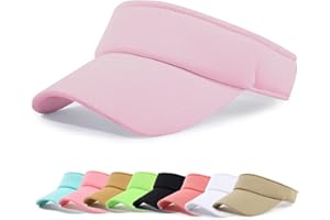 Wioklwe Sun Visor Cap - Women Ponytail Baseball Cap Adjustable Sport Outdoor Plain Visor Cap Golf Tennis Hats for Women Men