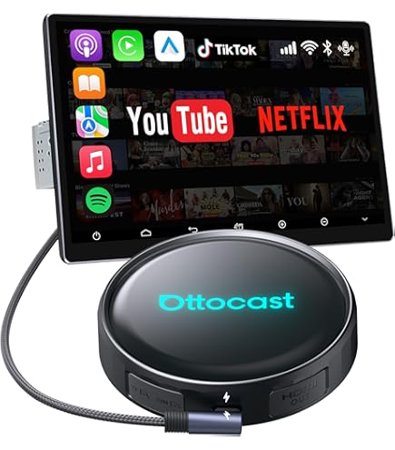 OTTOCAST P3 OttoAiBox - 2024 Android 12 CarPlay AI Box, Wireless
