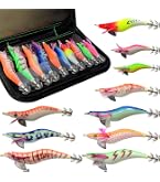 3 Leurres Calamars LED – Double Hameçon, Lumineux, 9g, Pour Pêche En Mer, Eau Salée, Poulpes Et Seiches