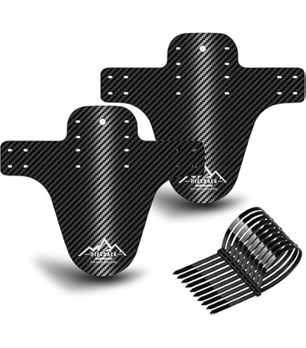 Garde-boue VTT IIRC - 29x9cm - Matériau PP Résistant - Pour Fourche Avant Et Arrière - Réglable
