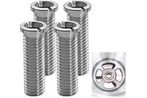 YUEJIESELECTED 4 Pièces Vis Creuses Pour Éviers,Vis Creuse M12 x 35 mm en Acier Inoxydable,Vis Accessoires de Bouchon de Crépine de Panier D'Évier Pour Cuisine,Convient Pour Éviers de Cuisine et de bar,Évier à Tamis