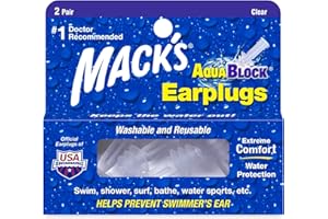 Mack's Aquablock - Tappi per le orecchie da nuoto in morbido silicone