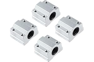 CNCMANS 4 pezzi SCS20UU Linear Motion Cuscinetti a sfera lineare, blocco scorrevole 20 mm, foro per stampanti 3D CNC