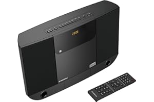 HiFi Stereoanlage mit CD und Bluetooth | Radio Musikanlage | Mirco Kompaktanlagen 40W CD Spieler Anlage | UKW-Radio, AUX, MP3, EQ, Fernbedienung | Oakcastle Compact HIFI100