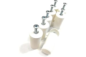 SELVE Butée de volet roulant 40 mm/28 mm fermé/ouvert, blanc ou gris avec Vis et rondelle (4 paires de 40 mm blanc fermé).