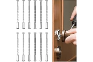 VLYX Viti e manicotti di fissaggio per maniglie delle porte M3, 12 set di bulloni passanti per maniglie delle porte, viti per maniglie delle porte per porte, cassetti degli armadi