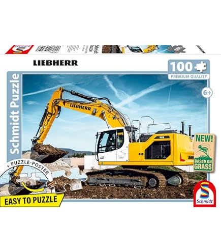 Puzzle Schmidt Spiele Liebherr L526 150 Pezzi – In Cartone D'erba Ecologico - 3