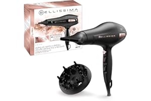 Bellissima Imetec My Pro P3 3400 Asciugacapelli Professionale 2400W, Ionizzatore per Capelli Morbidi e Idratati, Griglia Rivestita in Ceramica, Phon con Diffusore per capelli ricci
