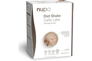 ‎NUPO NUPO® Diät shakes zum abnehmen Glutenfrei [Caffe Latte - 12 Portionen] - Abnehm Shake für Frauen & Männer - Abnehmen Pulver - Trinkmahlzeit Mahlzeitenersatz Shake abnehmen - Slim Shake