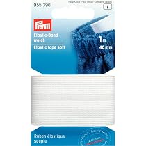Prym Elastico Vellutato 953158 - Larghezza 25 Mm, Colore Bianco, Morbido Sulla Pelle, Per Reggiseni E Top, OEKO-TEX