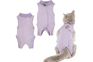 COMFORSO Cat Recovery Suit,Post Surgery Cat Onesie for Cats Kittens,Breathable Soft Anti Licking Cats Bodysuit,Spay Surgical Recovery Clothes for Abdominal Wounds Skin Diseases,Elizabethan Collar Alternative