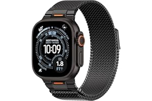Milanaise Magnetic Ersatzarmband für Apple Watch Ultra 3/2 Armband 49mm 46mm 45mm 44mm 42mm 41mm 40mm 38mm Herren,Milanese Loop Edelstahl Metall Verbinder Band für iWatch 11 10 9 8 7 6 5 4 3 SE 3/2