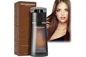 SHENGQIU Medium Brown Polar Colour Ha-ir Shampoo Care,Polar Instant Hai-r Dyes Shampoo,3 in 1 Instant Hairs Dye Shampoos,Permanent Hair D/ye Sha/mpoo for Men and Women,Hai/r Colour Shamp/oo to Cover Grey Ha/ir