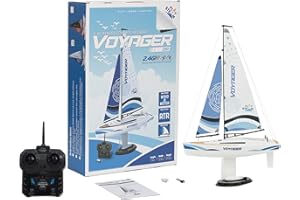 PLAYSTEAM Voyager 280 - Velero con Motor RC de 2,4 GHz, Color Azul, 17.5 Pulgadas de Alto